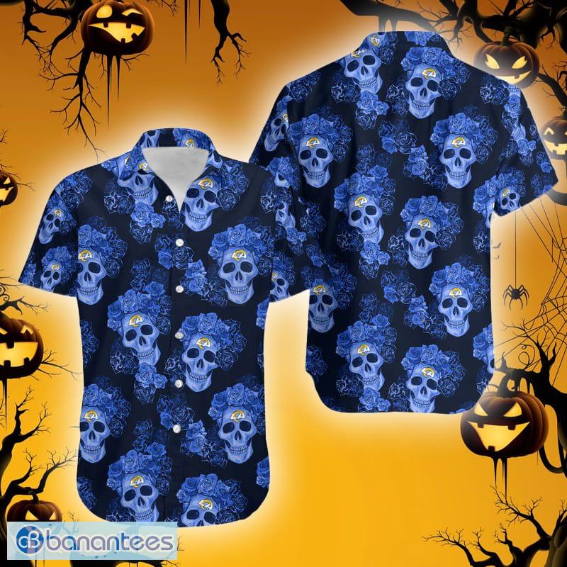 Cincinnati Bengals Skull And Flower Halloween Hawaiian Shirt For Men And  Women - Banantees