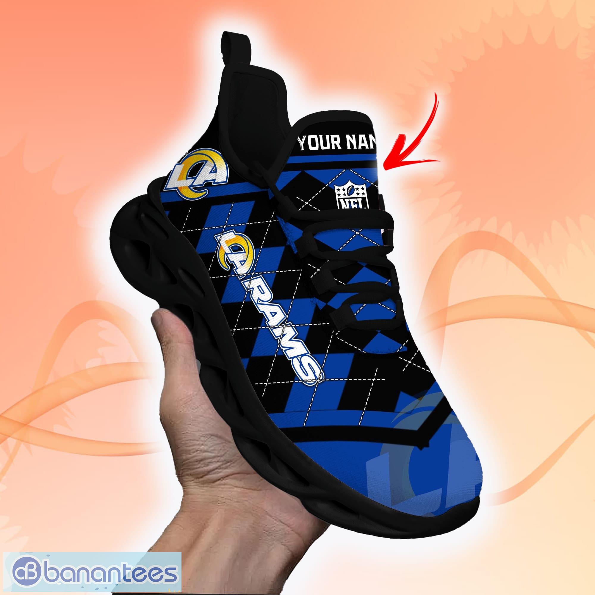 Custom Name NFL Los Angeles Rams Style Logo Caro Max Soul Shoes