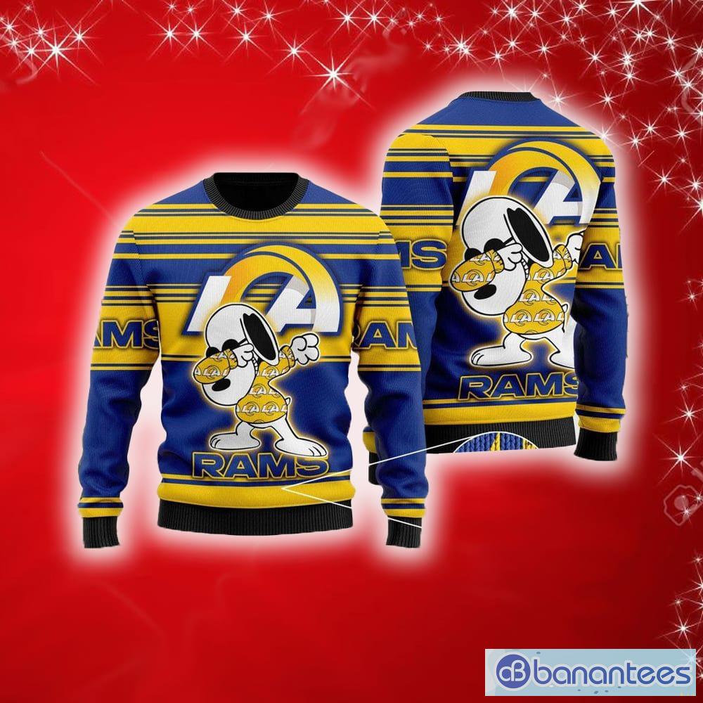 Los Angeles Rams NFL Peanuts Snoopy New Ugly Christmas Sweater For Men And Women Gift Fans - Los Angeles Rams NFL Peanuts Snoopy New Ugly Christmas Sweater For Men And Women Gift Fans
