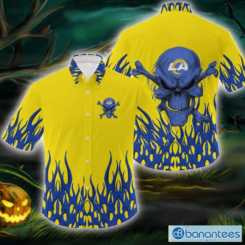 Los Angeles Rams Halloween Trending Skull 3D Hawaiian Shirt For Fans Gift  Christmas Men And Women - YesItCustom