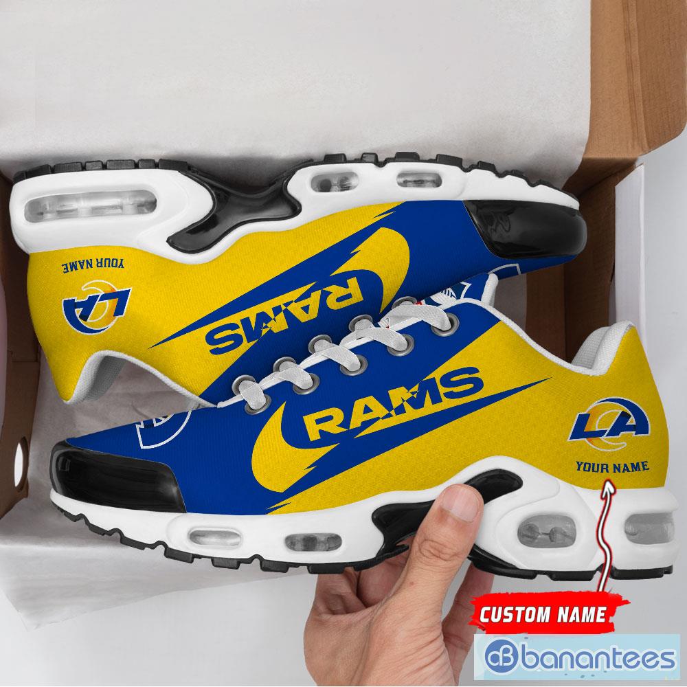 Los Angeles Rams Custom Name Luxury NFL Max Soul Shoes Design 7