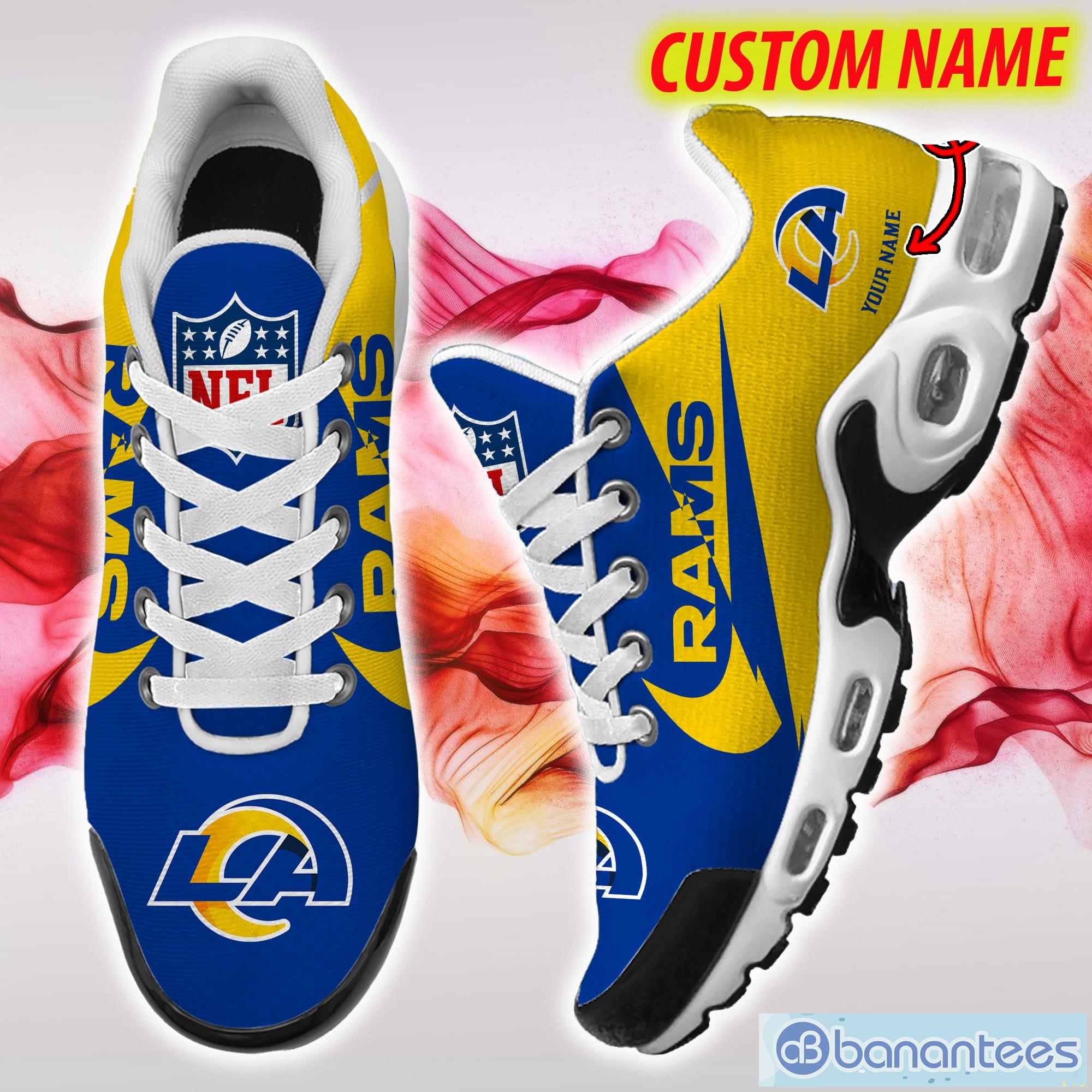 Los Angeles Rams Custom Name Luxury NFL Max Soul Shoes Design 7