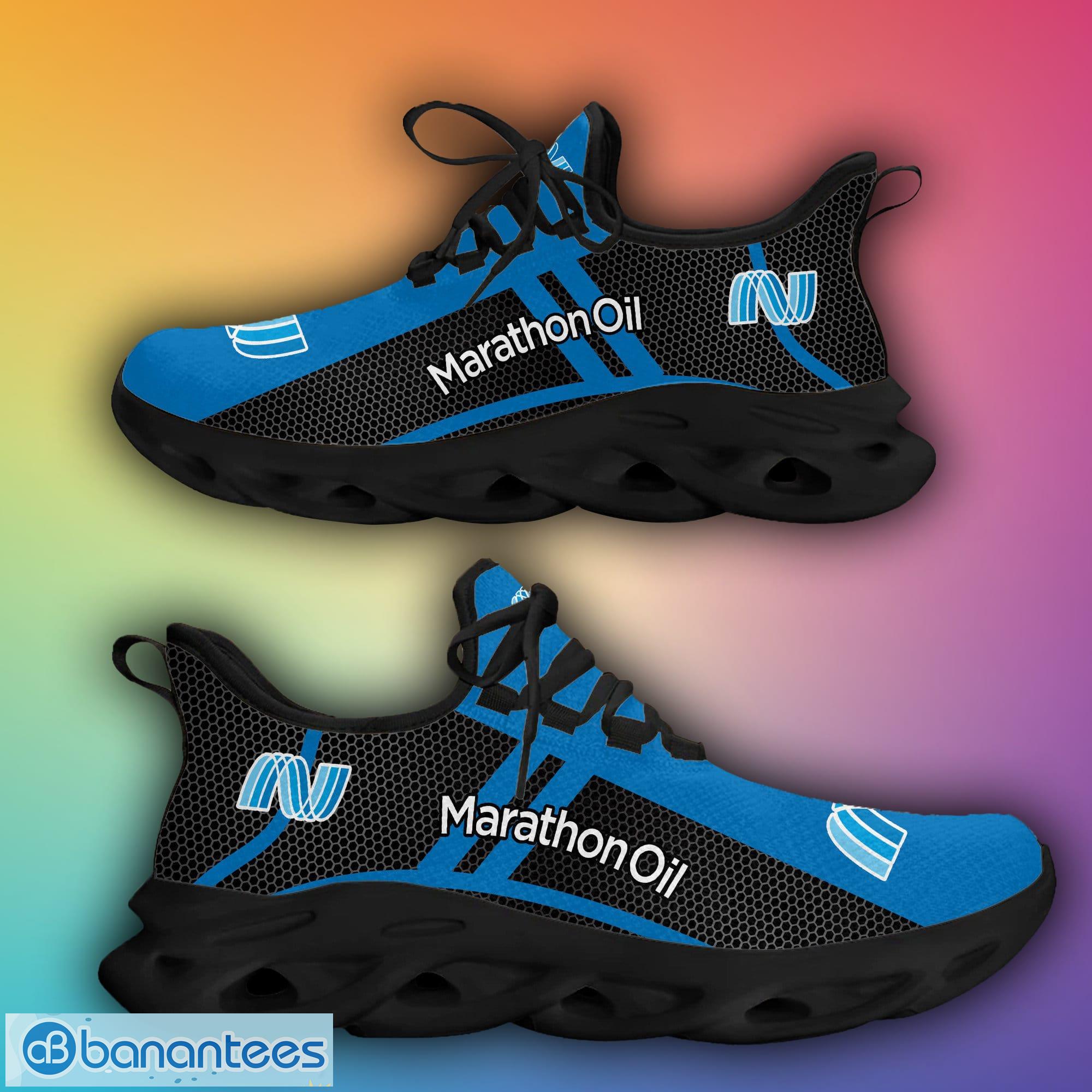 marathon oil Logo Running Sneakers Identity Max Soul Shoes Gift For Men Women - marathon oil Big Logo Max Soul Shoes For Fans_1
