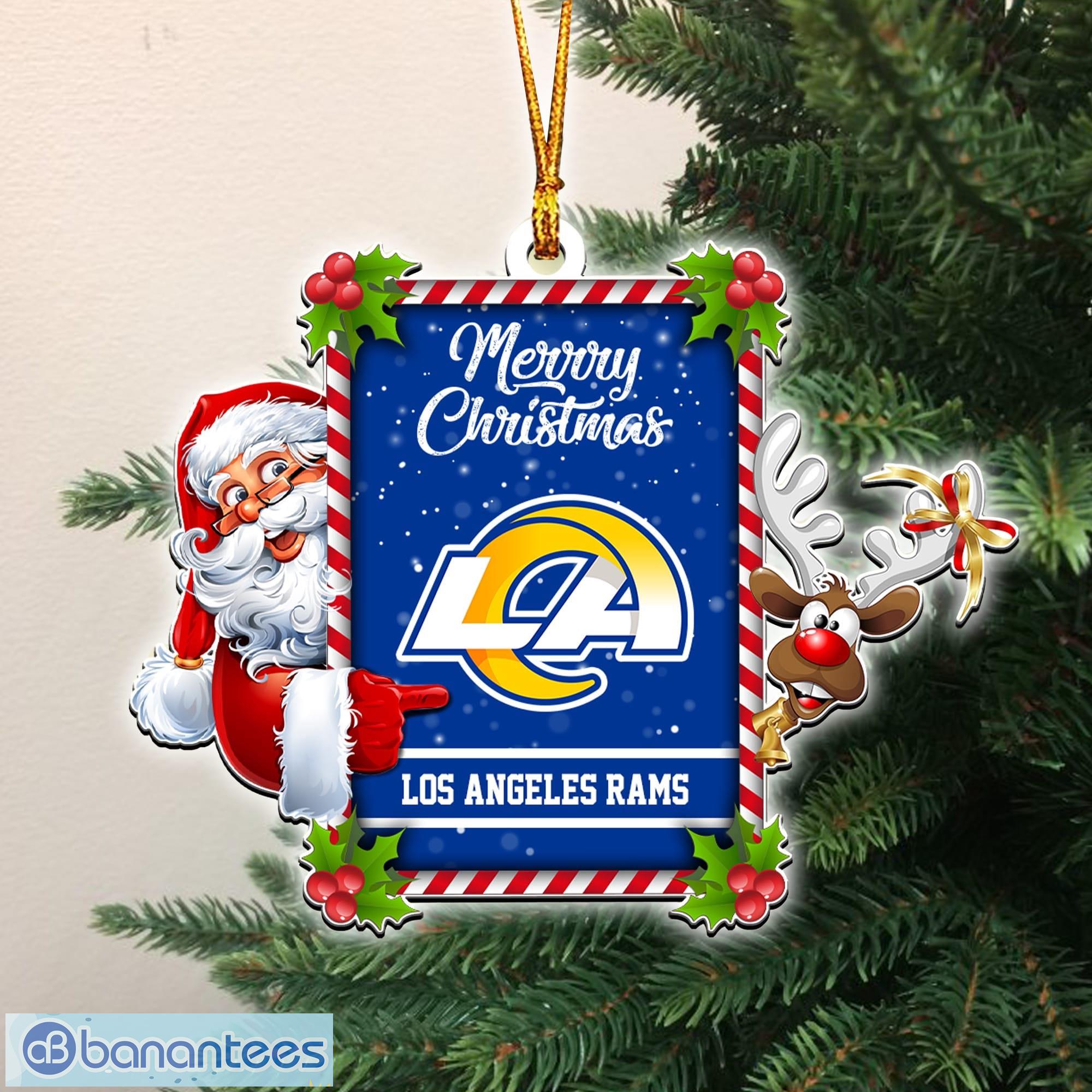 Los Angeles Rams Merry Christmas Circle Ornament