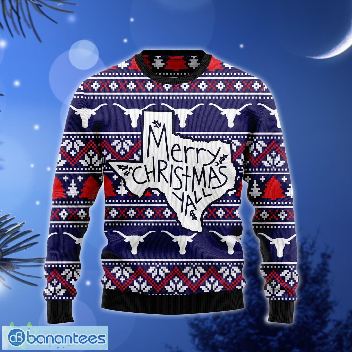 Merry Ya'll Ugly Christmas Sweater Gift Men Women - Banantees