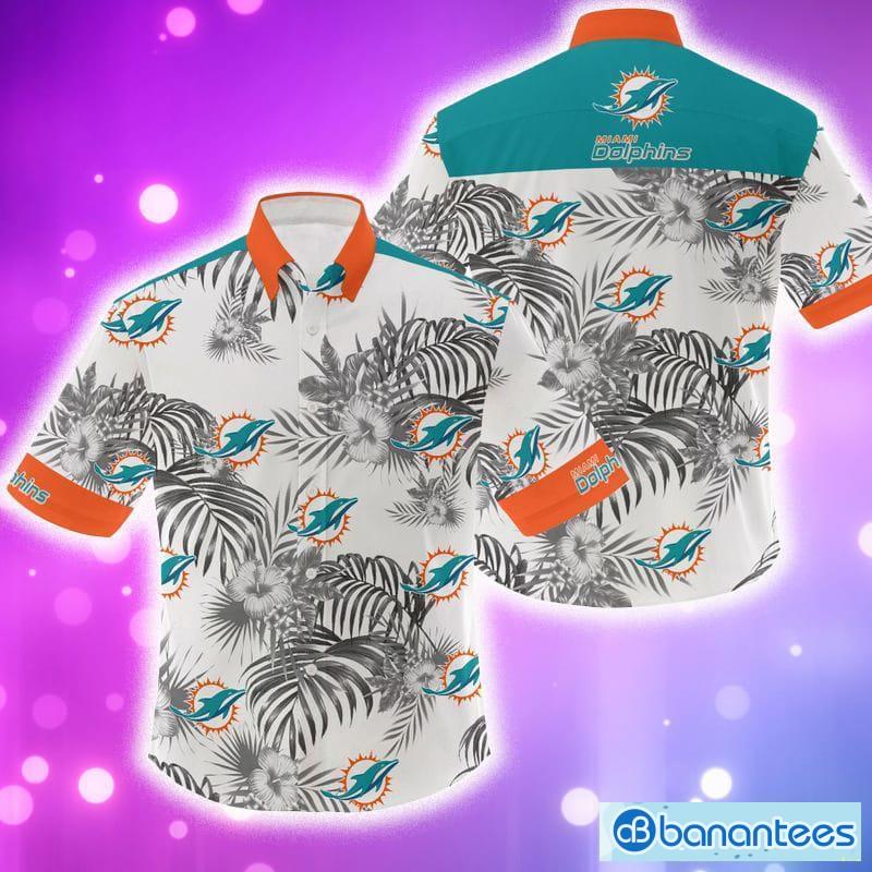 Miami Dolphins Nfl Cute Black Cat Tropical Pattern Short Sleeve Hawaiian  Shirt And Short