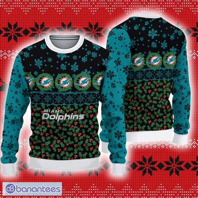 Miami Dolphins Grinch Knit Ugly Christmas Knitted Sweater.