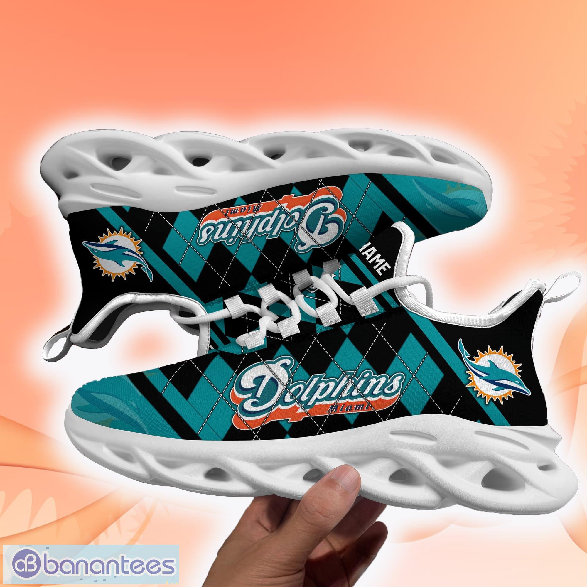 Miami Dolphins NFL Max Soul Shoes Custom Name Sneakers - Banantees