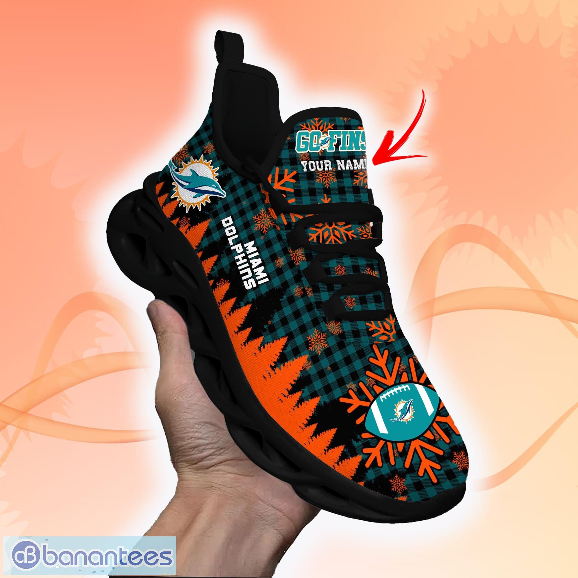 Miami Dolphins NFL Clunky Sneakers Custom Name Sport Max Soul Shoes For Fan