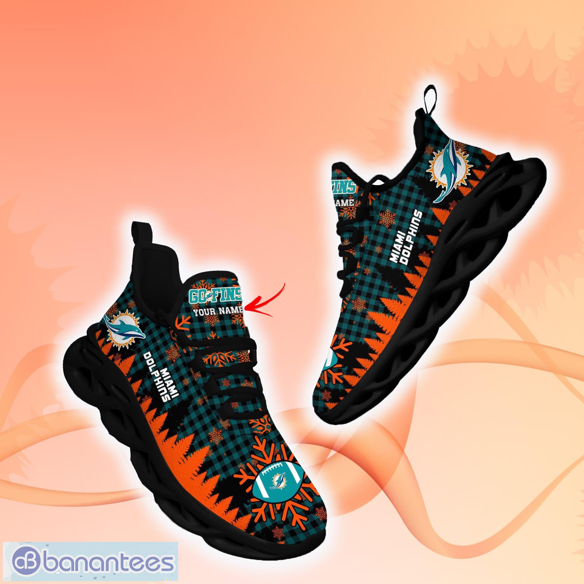 Miami Dolphins NFL Clunky Sneakers Custom Name Sport Max Soul Shoes For Fan