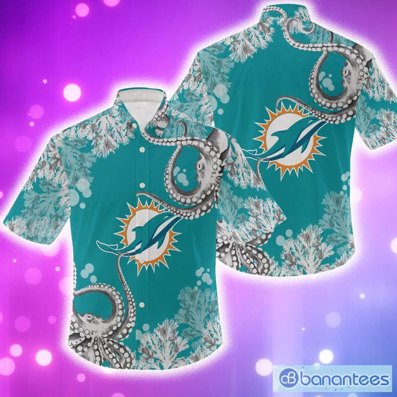 Miami Dolphins American Flag Logo Hawaiian Shirt Vacation Gift For