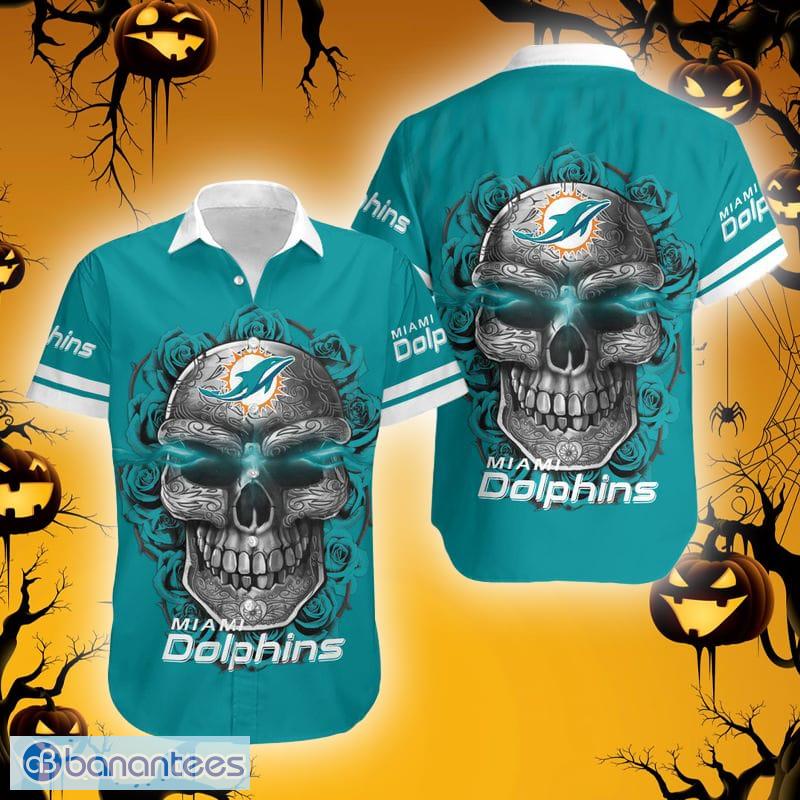 Miami Dolphins Ninja Cloud Black Forest Halloween Hawaiian Shirt