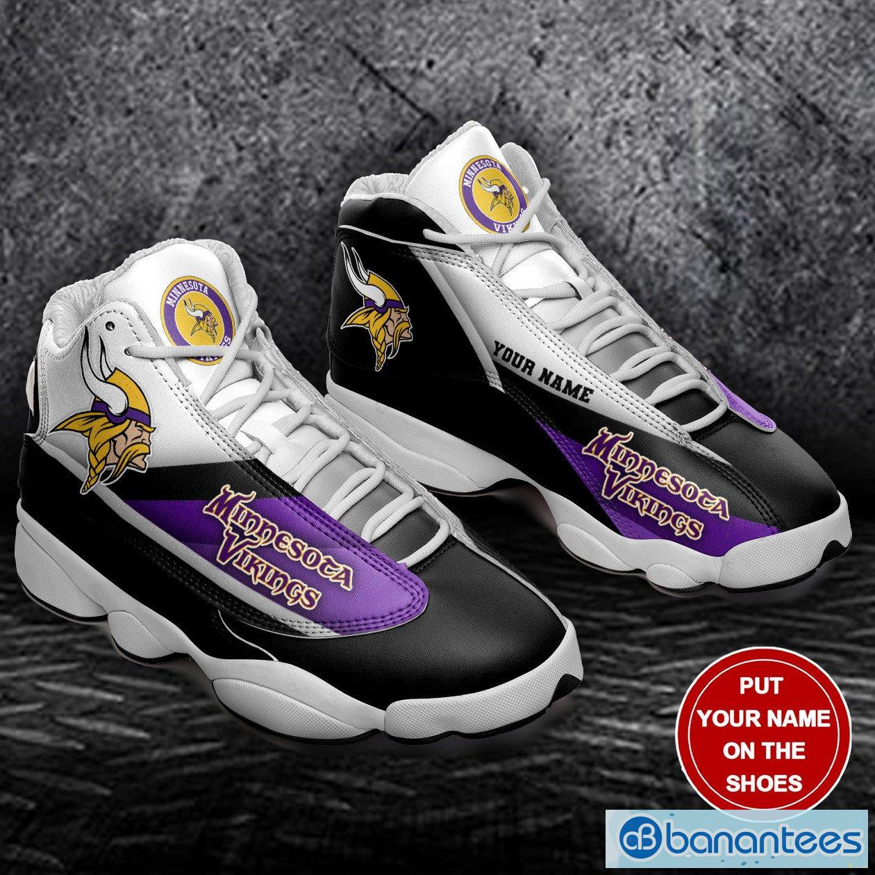 Minnesota Vikings NFL Air Jordan 4 Custom Name Shoes
