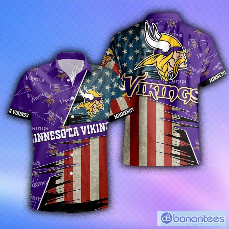 Minnesota Vikings NFL Hawaiian Shirt 4th Of July Independence Day