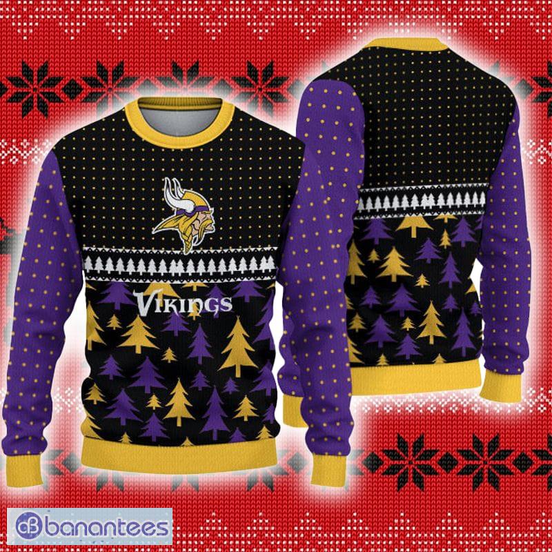 LIMITED DESIGN Minnesota Vikings Baby Yoda Santa Hat Ugly Christmas Sweater