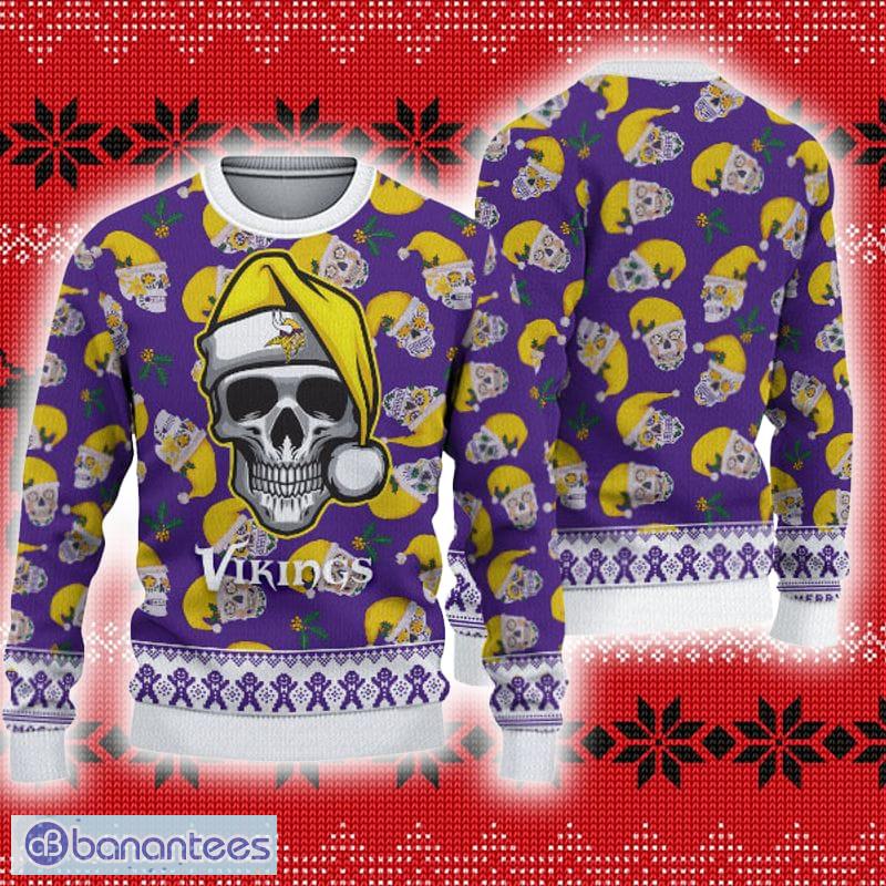 Minnesota Vikings Logo Knitted Snowflakes Pattern Ugly Christmas Sweater -  Banantees