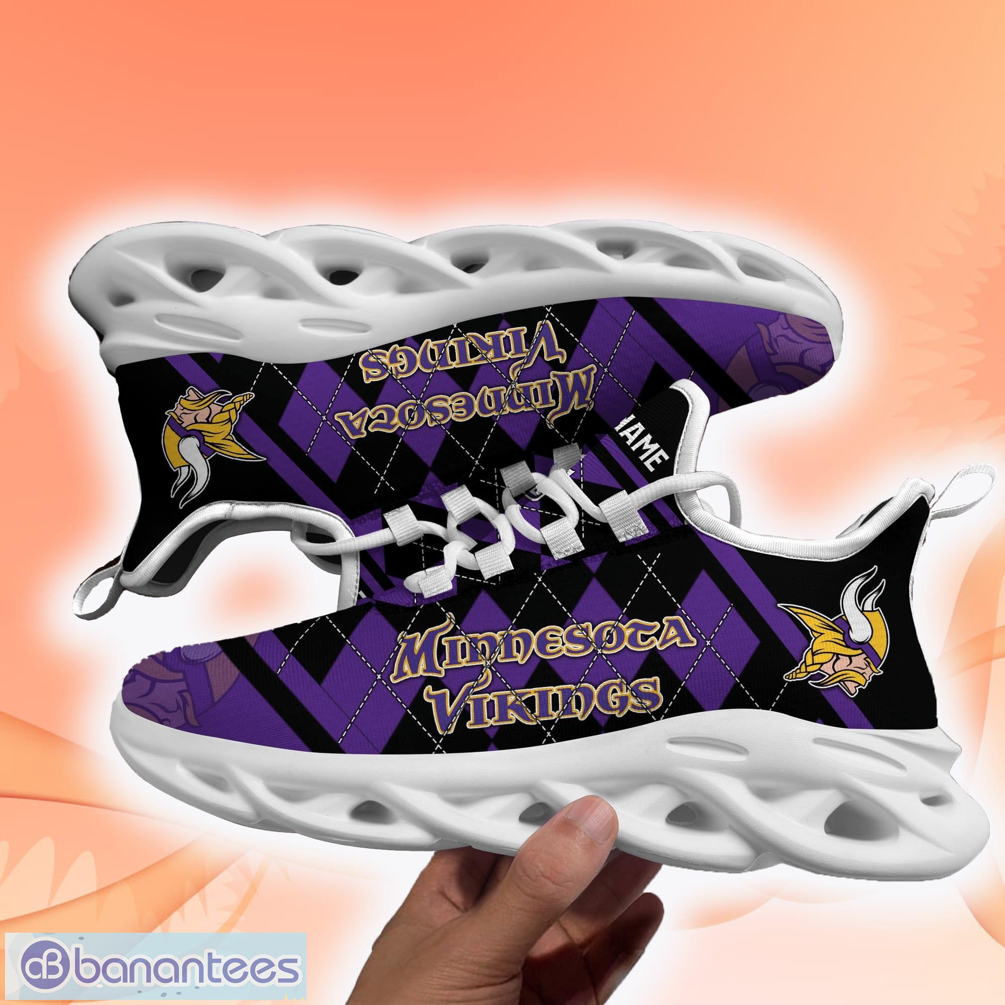 Nfl Minnesota Vikings Custom Name Max Soul Shoes Chunky Sneakers