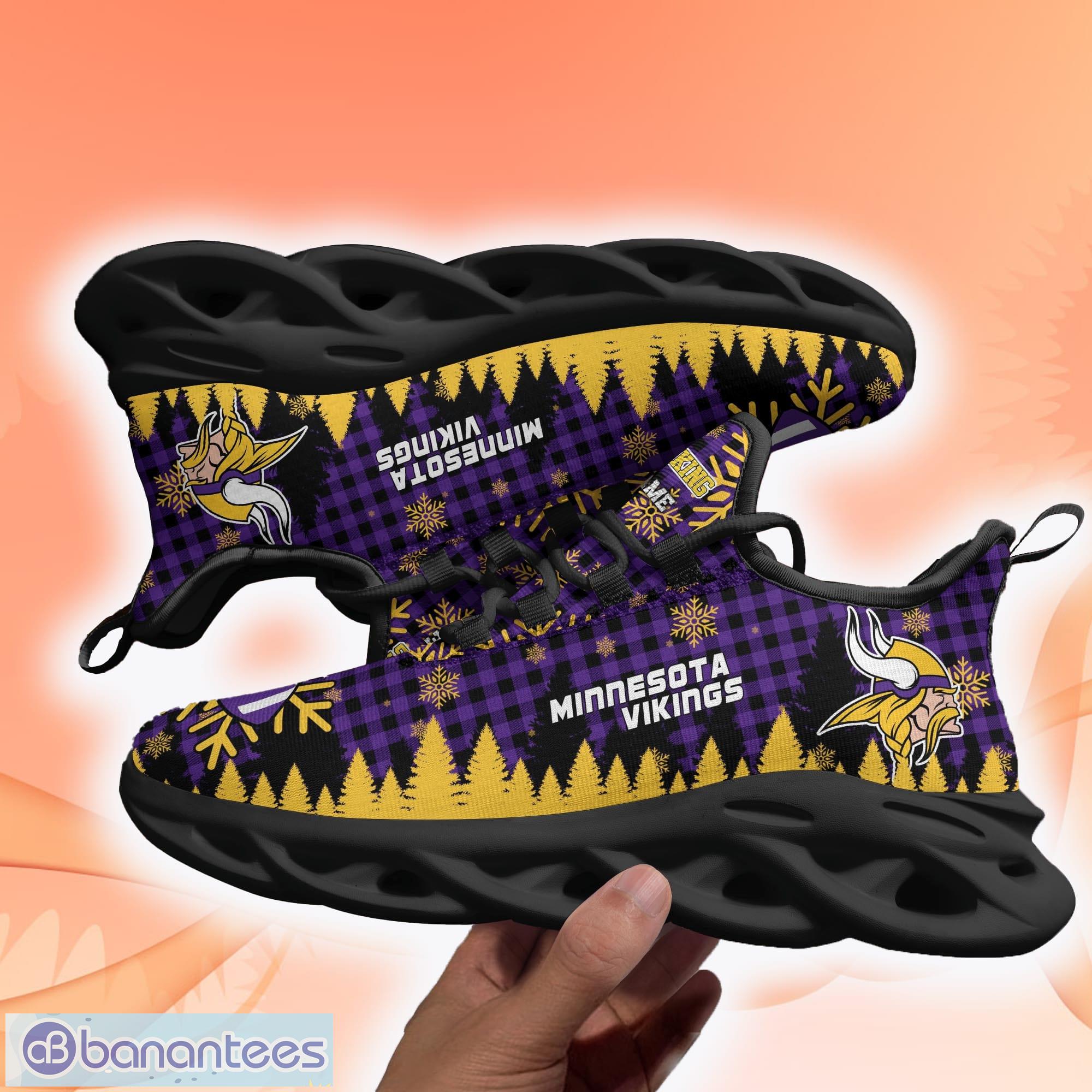 Minnesota Vikings NFL Clunky Sneakers Custom Name Sport Max Soul Shoes For  Fan