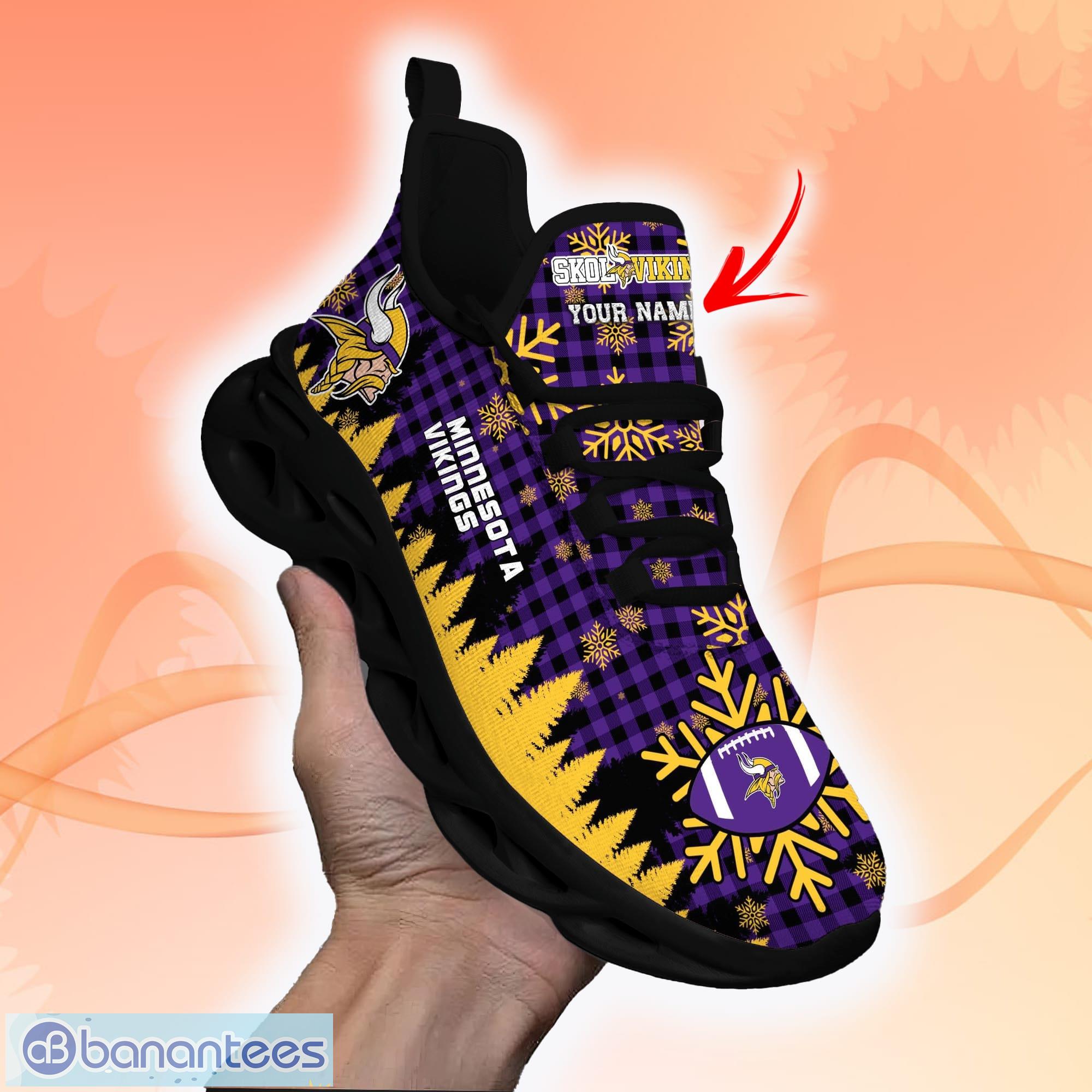 Minnesota Vikings NFL White Max Soul Shoes - Banantees