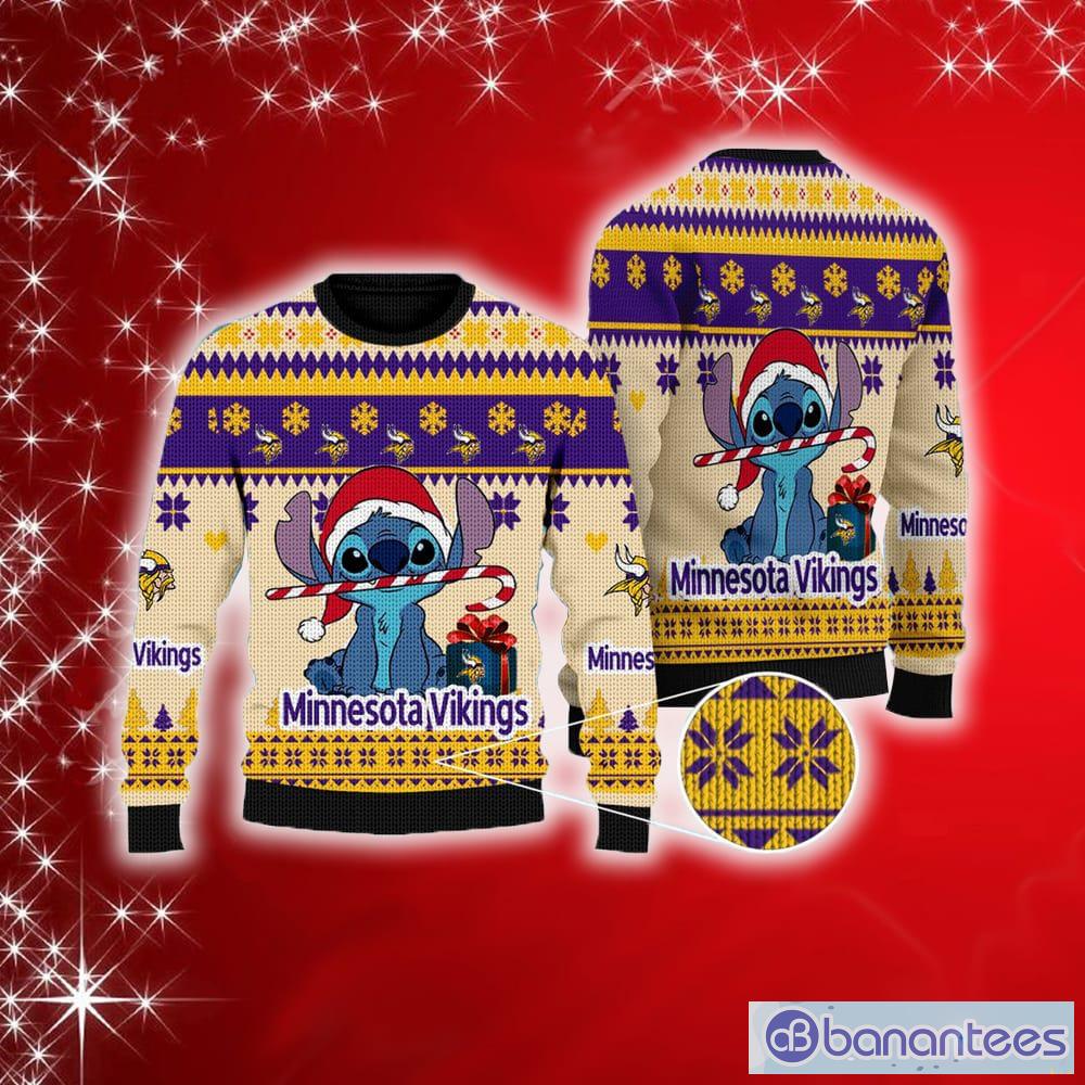 Minnesota Vikings Cute Baby Yoda Grogu Holiday Party Ugly Christmas Sweater  –