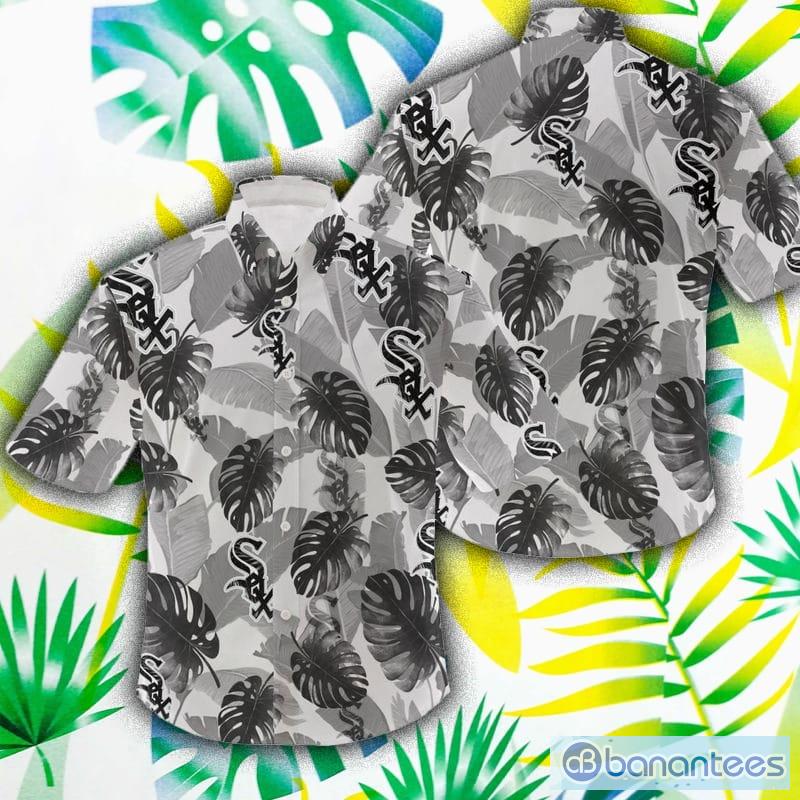 Chicago White Sox Flower Pattern Light Blue Short Sleeve 3D Hawaiian Shirt