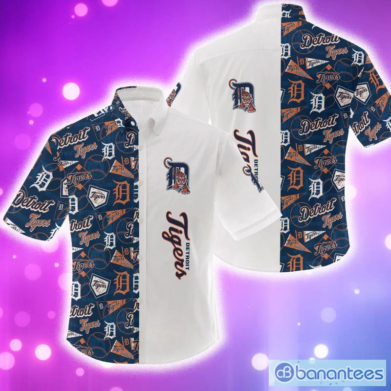 MLB Detroit Tigers Logo Hot Hawaiian Shirt Gift For Men And Women Color  White - Banantees