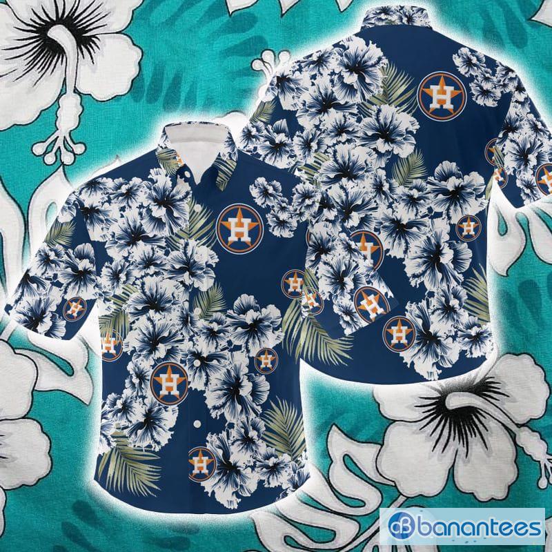 MLB Houston Astros Hibiscus Flower Blue 3D Hawaiian Shirt For Fans Gift -  Banantees