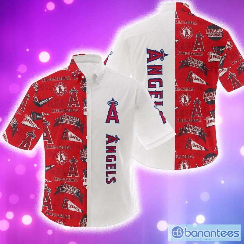 MLB Los Angeles Angels Logo Hot Hawaiian Shirt Gift For Men And Women Color  White - Banantees