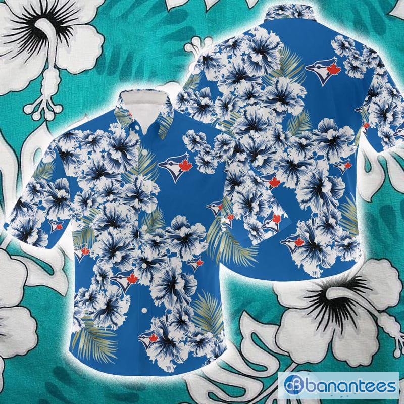 Toronto Blue Jays Hibiscus Turquoise Banana Leaf 3D Hawaiian Shirt
