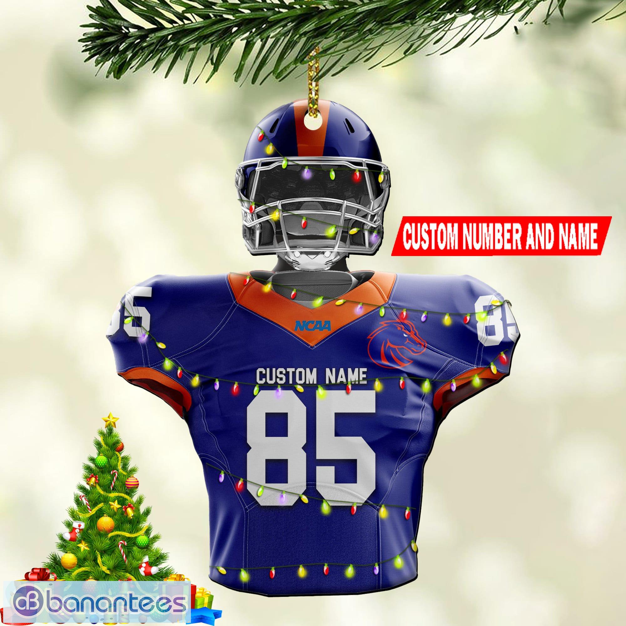 NCAA Boise State Broncos Christmas Ornaments Custom Number And Name -  Banantees