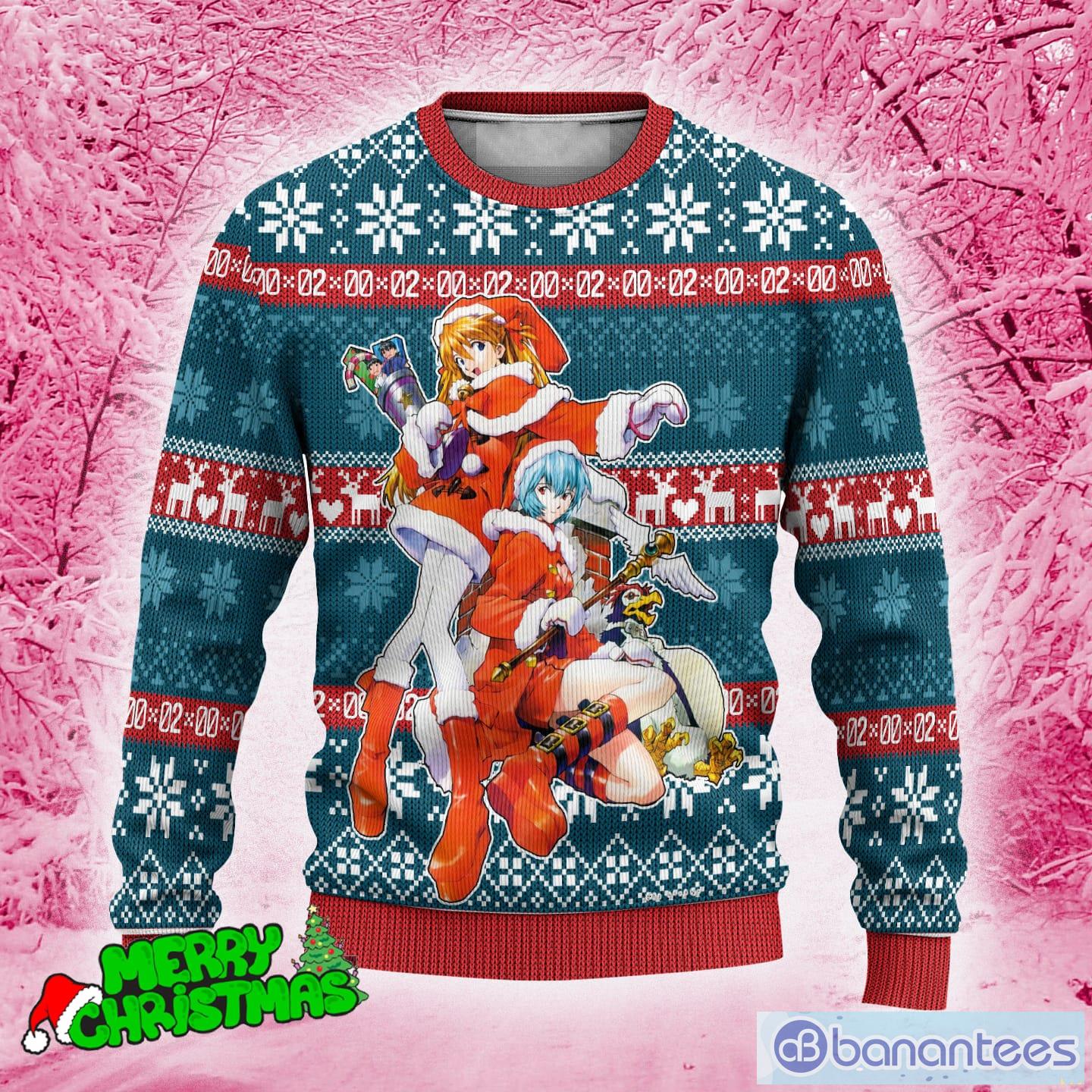neon genesis evangelion knitted ugly christmas sweaterfor men and women 1 image Neon Genesis Evangelion Knitted Ugly Christmas SweaterFor Men And Women - Neon Genesis Evangelion Knitted Ugly Christmas Sweater_2