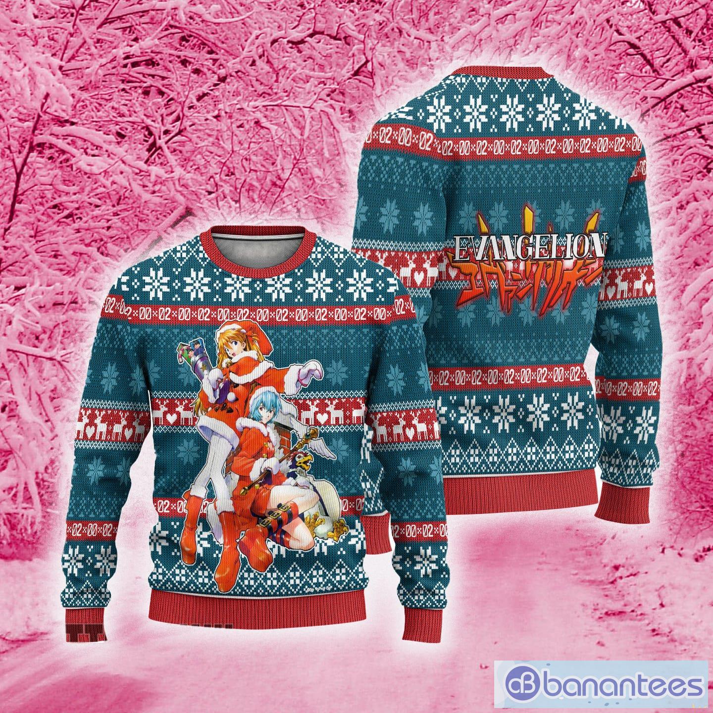 Neon Genesis Evangelion Knitted Ugly Christmas SweaterFor Men And Women - Neon Genesis Evangelion Knitted Ugly Christmas Sweater_1 Neon Genesis Evangelion Knitted Ugly Christmas SweaterFor Men And Women - Neon Genesis Evangelion Knitted Ugly Christmas Sweater_1
