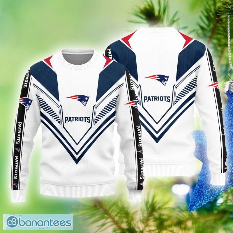 NFL New England Patriots Custom Name And Number For Sport Fans Ugly  Christmas Sweater - Banantees