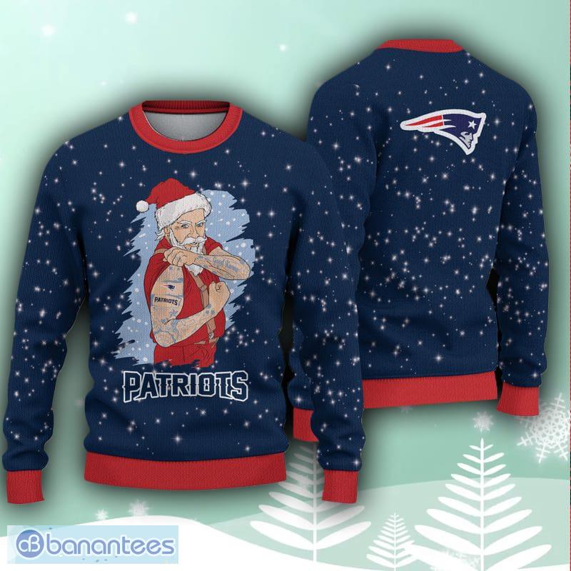 New England Patriots Christmas Caro Pattern Ugly Sweater For Men Women -  Banantees