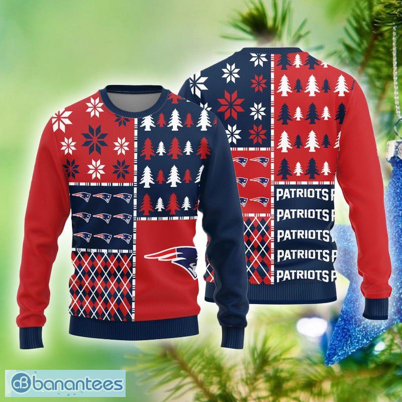 New England Patriots Teams Pine Trees Pattern Knitted Sweater For