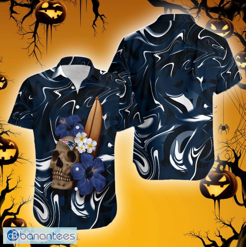 New England Patriots Skull Halloween NFL Celebrate Football Season With  Aloha Spirit Hawaiian Shirt - Banantees