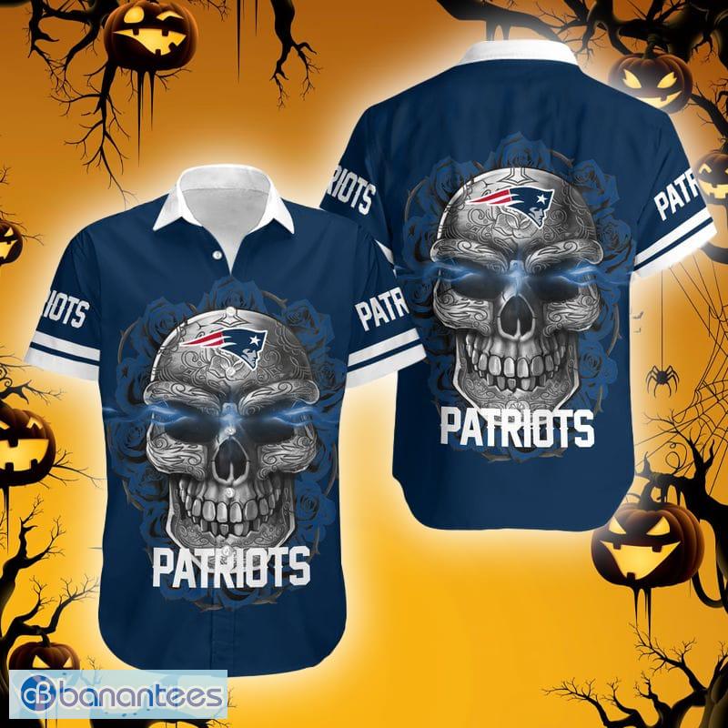 New England Patriots Skull Halloween NFL Celebrate Football Season With  Aloha Spirit Hawaiian Shirt - Banantees