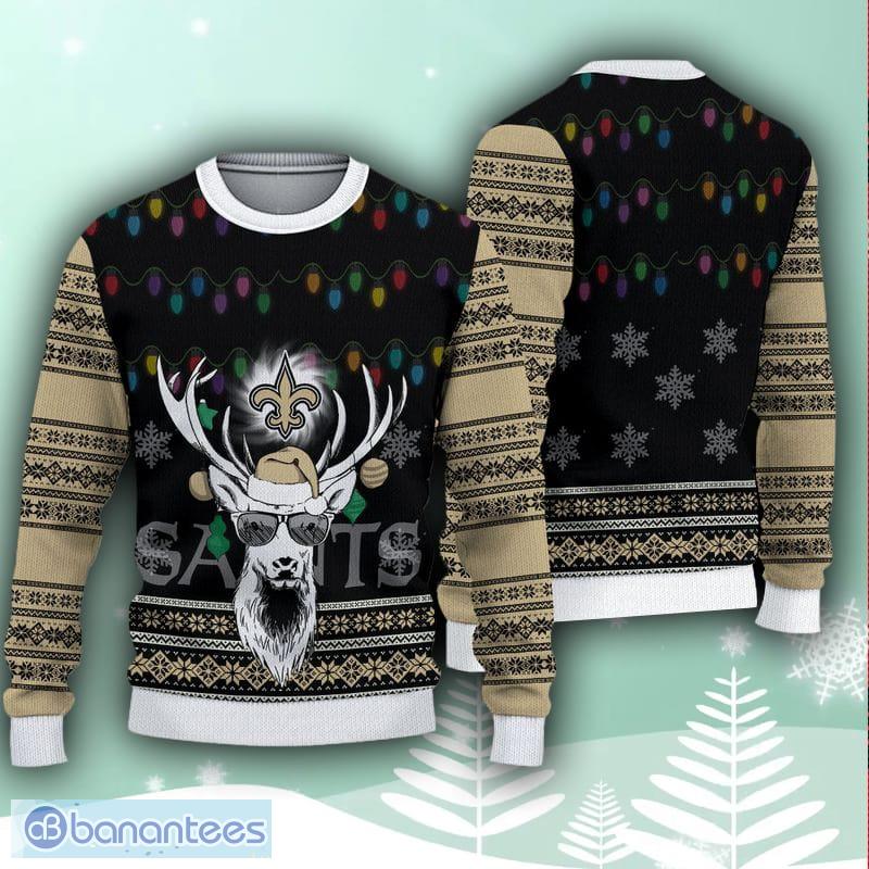 New Orleans Saints Teams Reindeer Knitted Sweater For Christmas