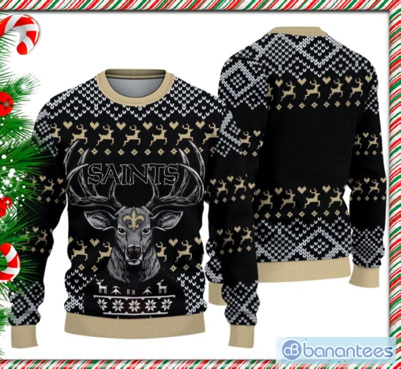 New Orleans Saints Basic Pattern Ugly Christmas Sweater - Banantees