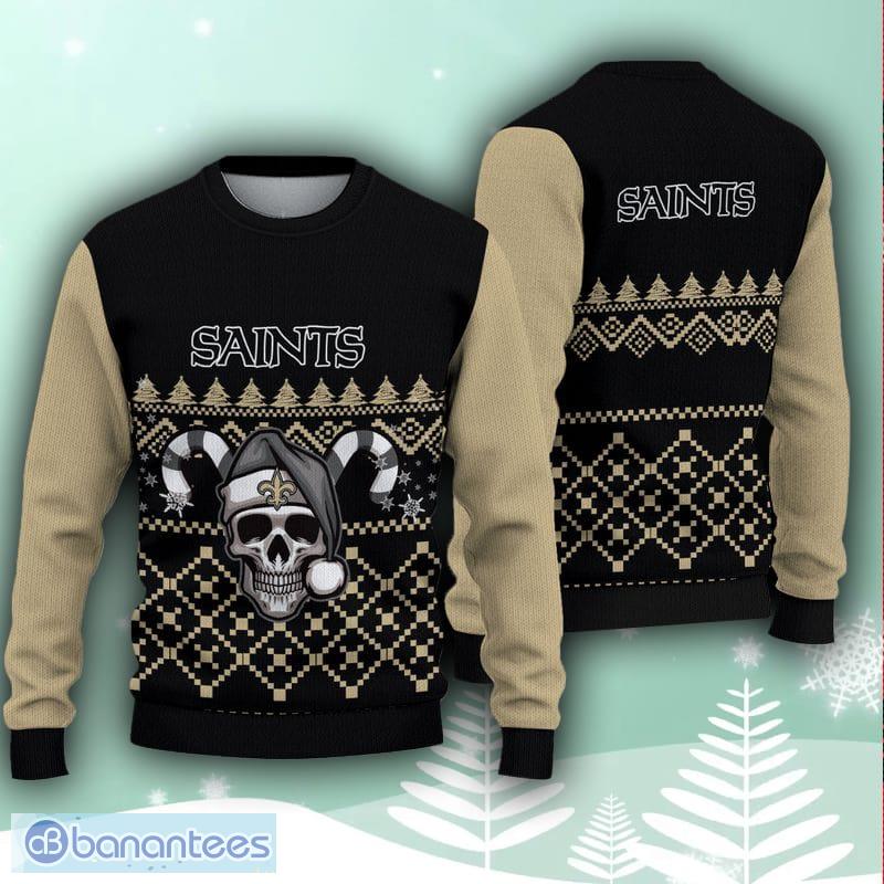 New Orleans Saints Christmas Pattern Ugly Christmas Sweater Christmas Gift  - Banantees