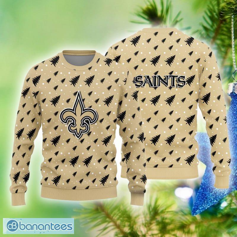 New Orleans Saints Christmas Pattern Ugly Christmas Sweater