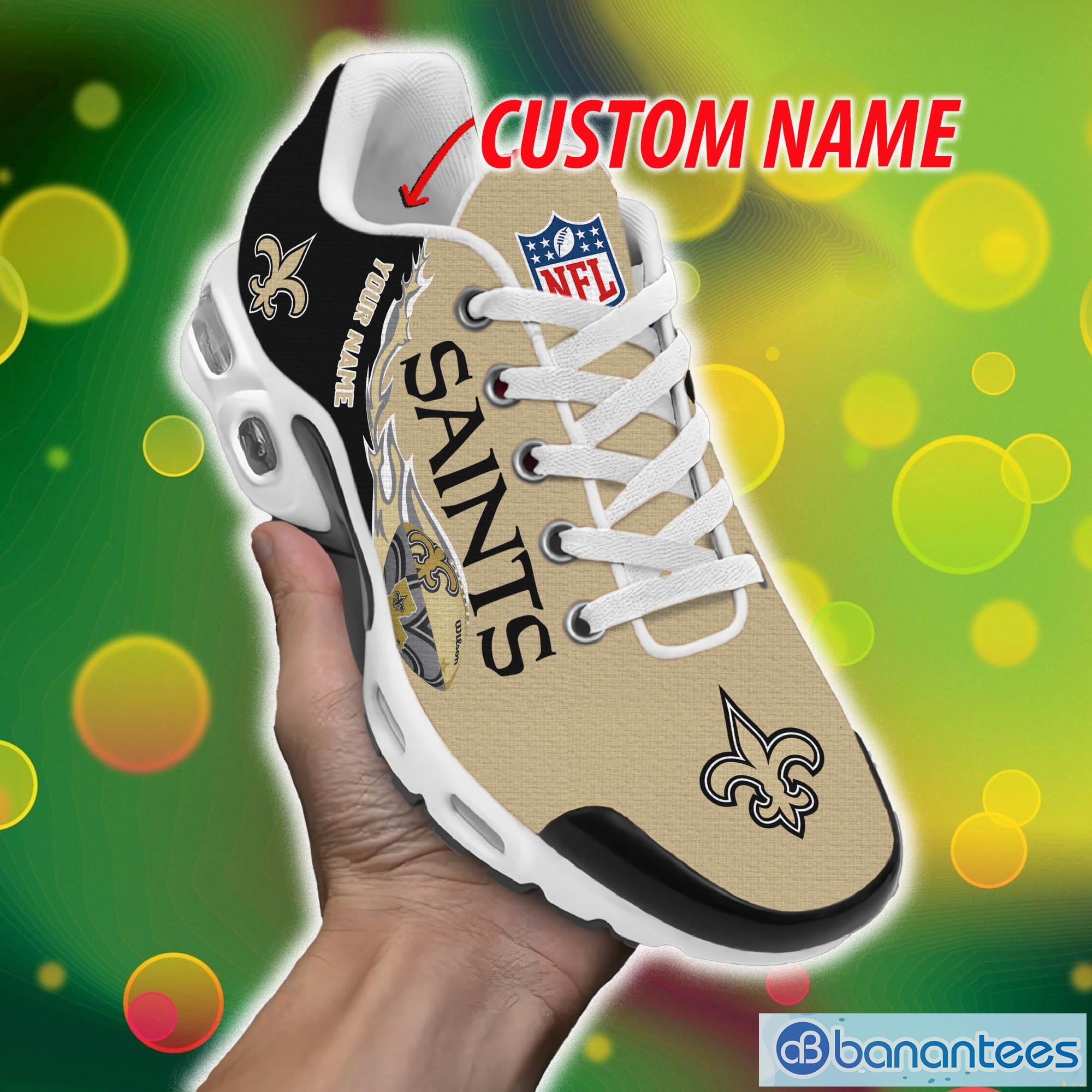 Custom Name New Orleans Saints New Logo Air Cushion Sports Shoes Men Women  - Banantees