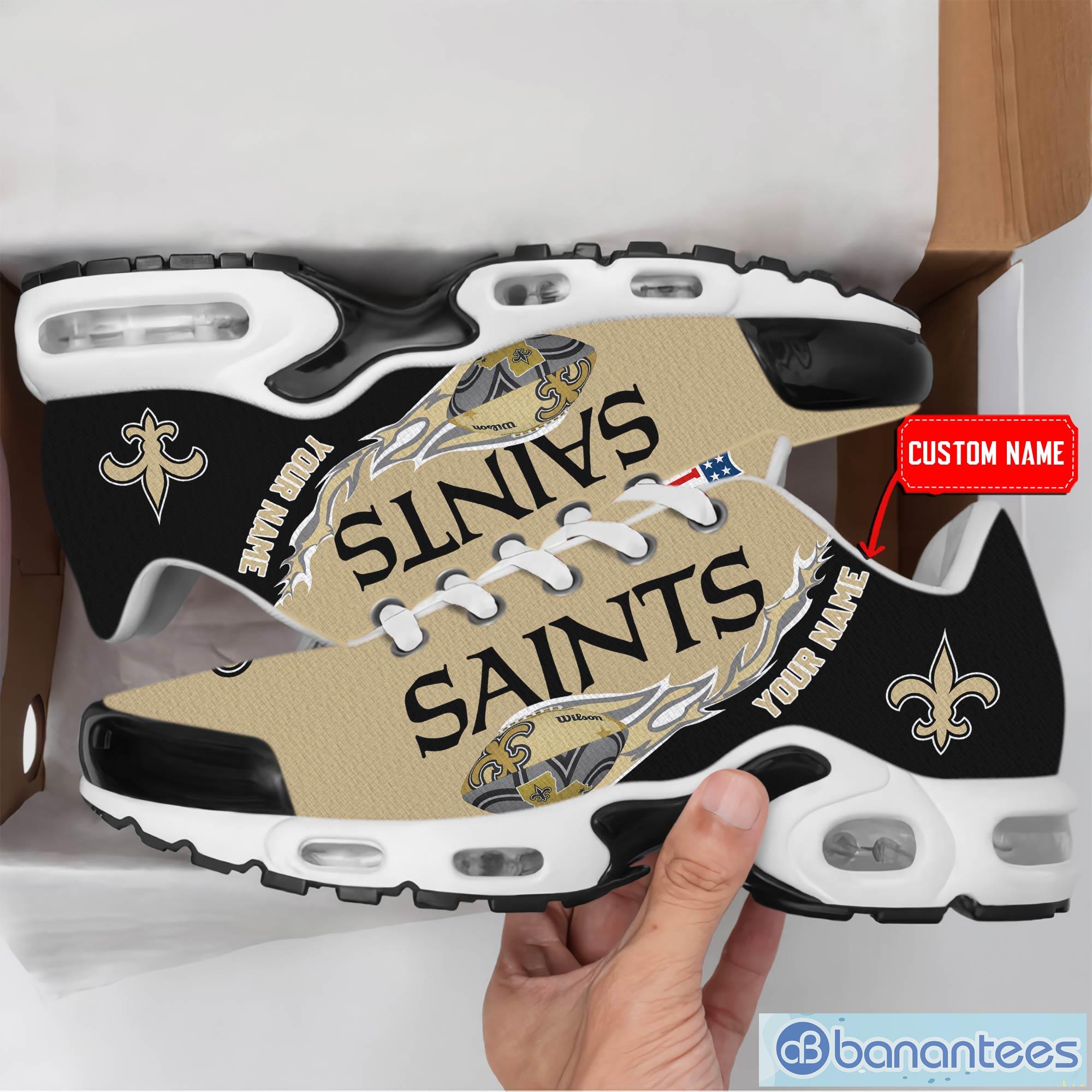 New Orleans Saints NFL Team Premium Sneakers Custom Name Air Cushion Shoes  For Fans - Banantees