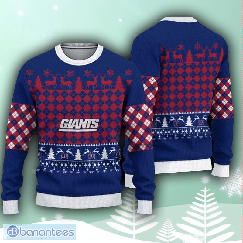 New York Giants All Over Print Christmas Knitting Ugly Sweater