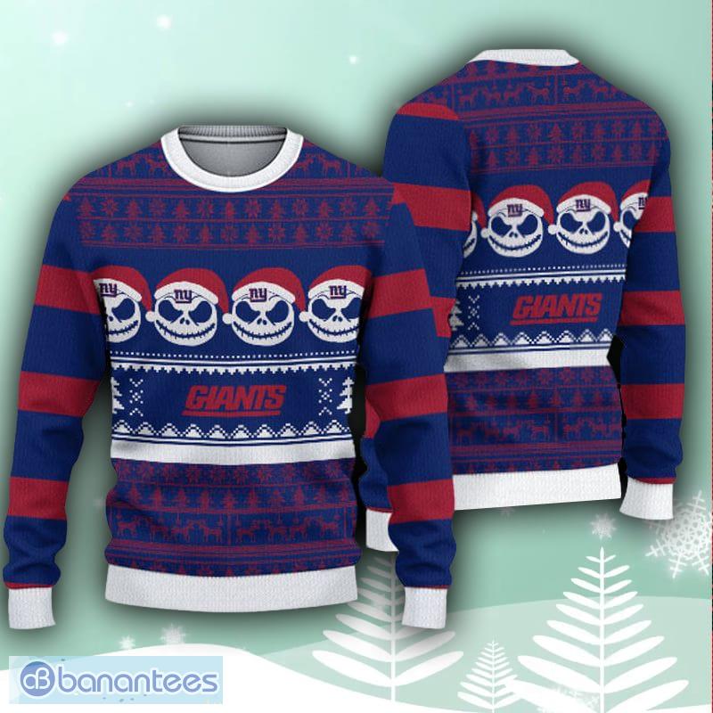 New York Giants Christmas Reindeers Pattern Ugly Sweater For Men Women -  Banantees