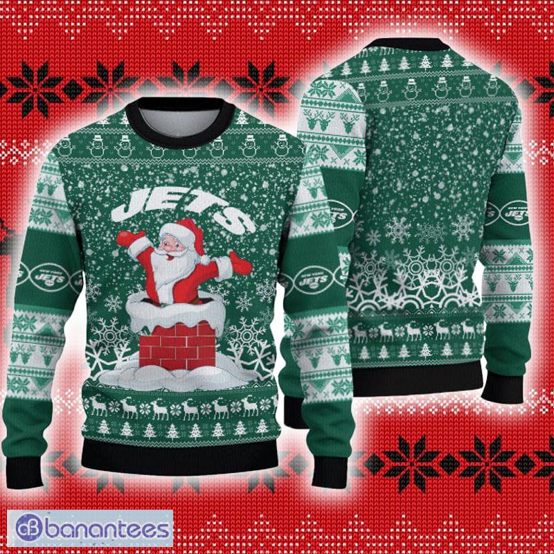 New York Jets Christmas Santa Claus Tattoo Ugly Christmas Sweater -  Freedomdesign