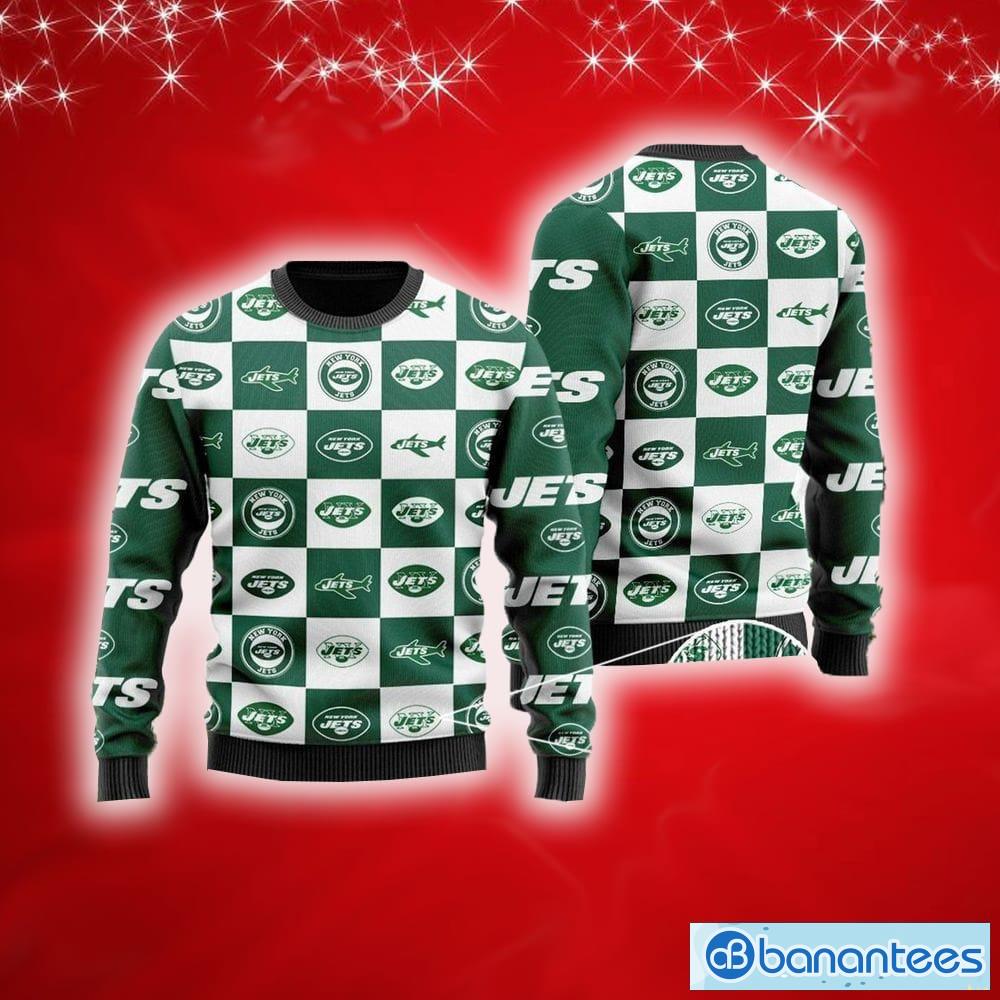 NFL New York Jets Custom Name And Number Ugly Christmas Sweater Christmas  Gift For Sport Team6 - Freedomdesign