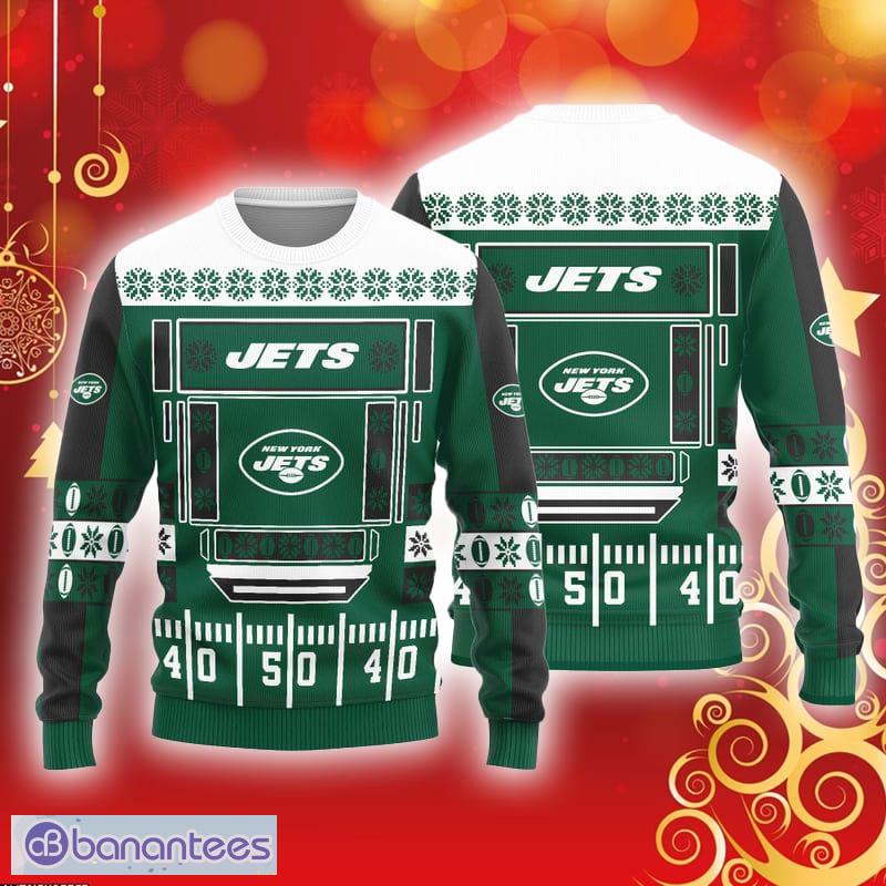 New York Jets Snowflakes Pattern Ugly Christmas Sweater