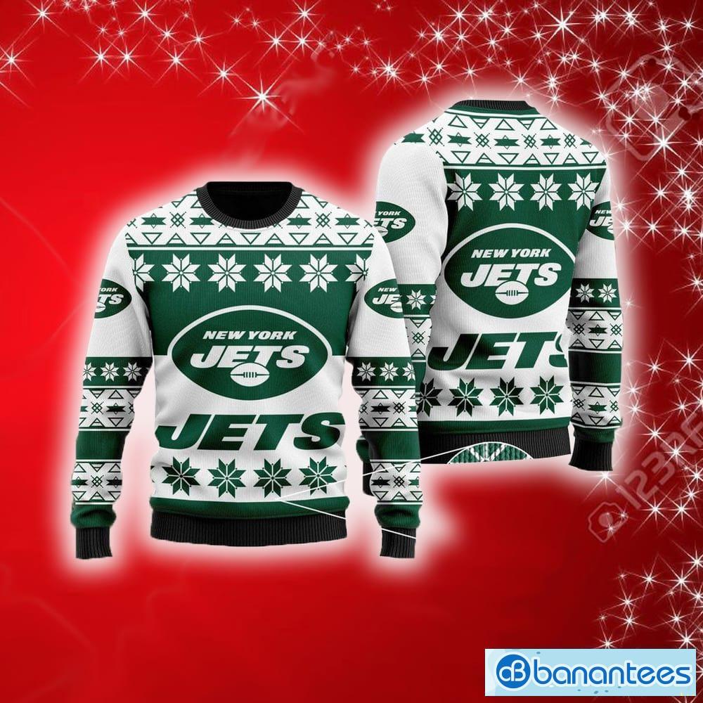 New York Jets The Grinch NFL Christmas Full Print Ugly Sweater - Banantees