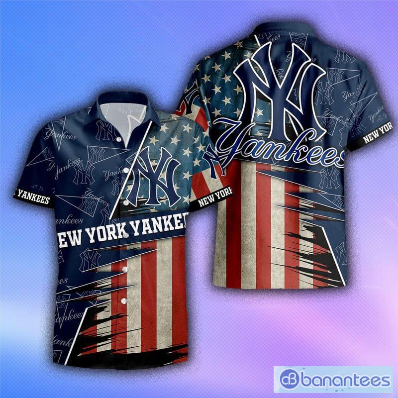 New York Yankees American 3D All Over Print Flag Hawaiian Shirt